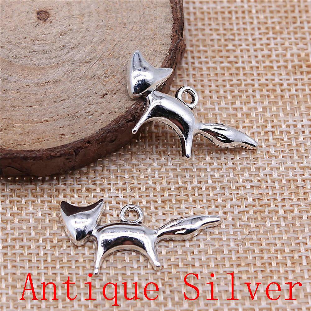 Tiger Lion Wolf Fox Charms Pendant For Bracelet Necklace Jewelry Making Craft Findings