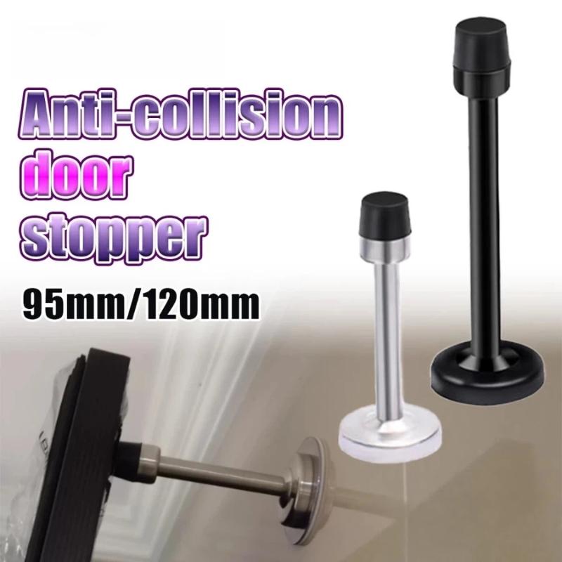 Anti-Collision 95/120mm Stainless Steel Door Stops with Screws Durable Door Holders for Interior Exterior Door Use