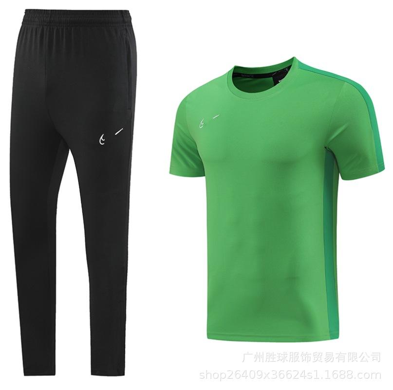 Nk Tuta da Allenamento Pantaloncini a Maniche Corte Casual, Maglia da Calcio, Maglia di Classe, Maglia Sportiva Fitness da Corsa per il Commercio Estero