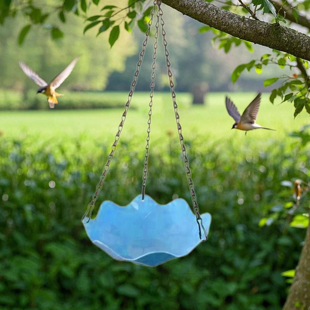 Hängendes Vogelbad Tablett Futterspender Vögel Füttern für Papagei Draußen Hof
