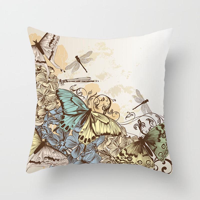 Ins Home Supplies Hand-painted Ocean Car Pillow Office Cushion Cover