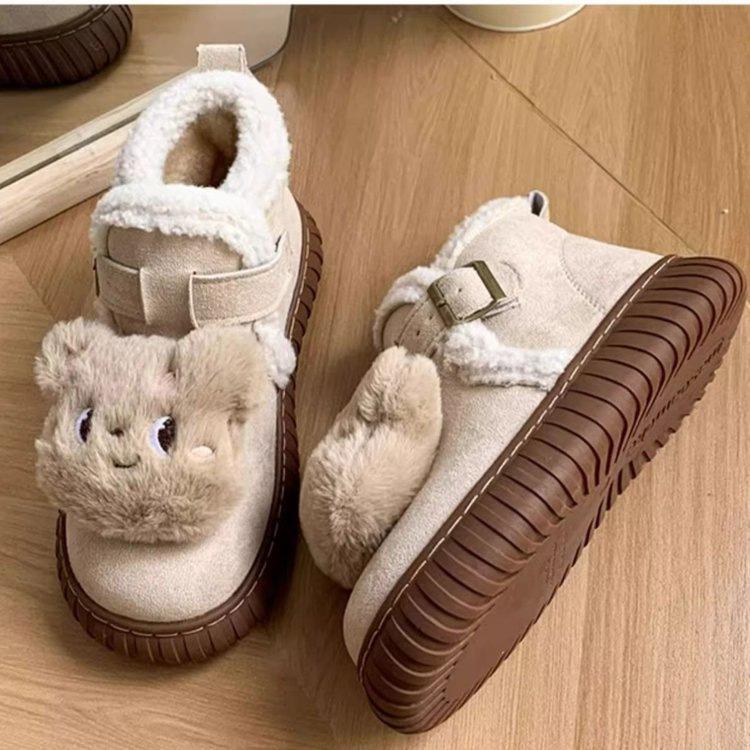 Modische vielseitige Plüsch-Schneestiefel Kinder Winter 2025 neue warme verdickte Baumwollschuhe rutschfeste kurze Stiefel