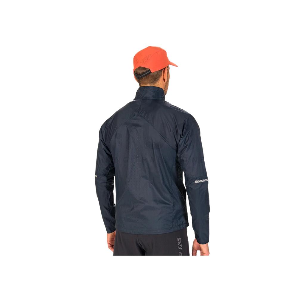 Salomon Logo Stand Collar Zip Warm Jacket Men Jacket Dark-Blue LC2099400