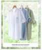 Men's Summer Cotton Shirt - Japanese Style, Fresh Solid White