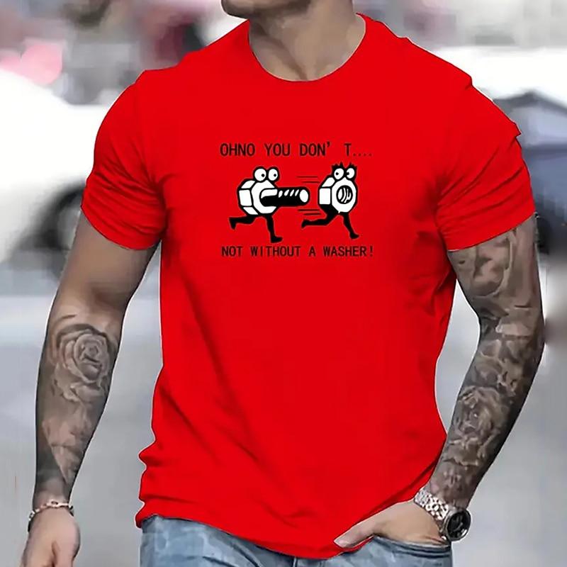 2025 New Funny Print Men's T-Shirt Oversized Loose Round Neck Short Sleeve Top Comfortable And Breathable Men's T-Shirts Apparel