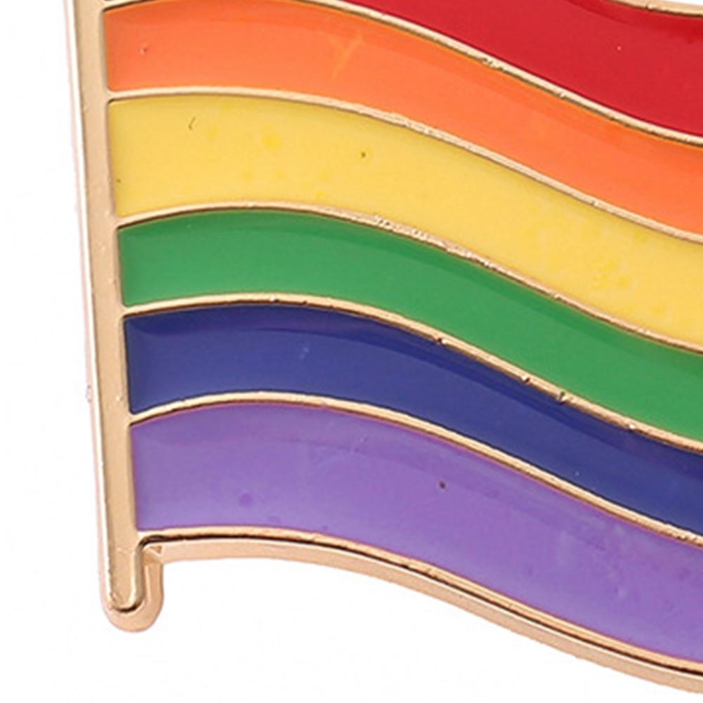 Rainbow Colorful Pin Brooches Metal Gay Flag Lapel Pins Versatile Unisex for Backpack Clothing Decor