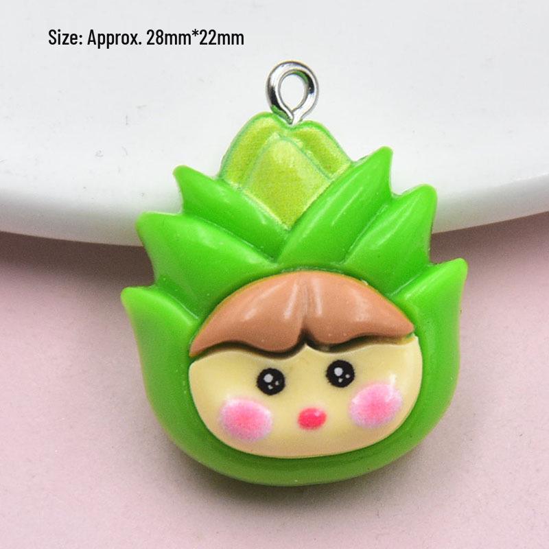 Cute Mini Panda Resin Pendant Keychain - DIY Jewelry Accessory