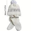 New Hoodie Beanie With Pom Winter Windproof Warm Knit Hats Ribbed Knitted Beanies Neck Guard Ski Hat For Women