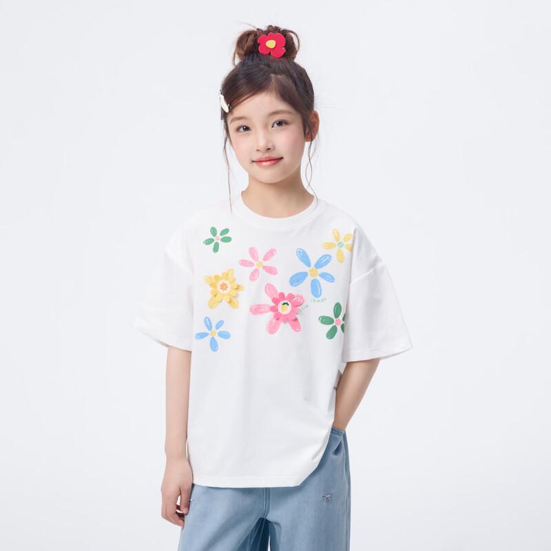 Xiaoyinman Girls' Cartoon Print Short Sleeve T-shirt