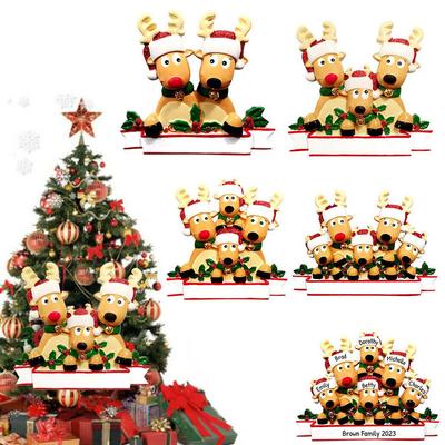 Personalised Family Christmas XMAS Tree Hanging Decoration Bauble Gift Ornament