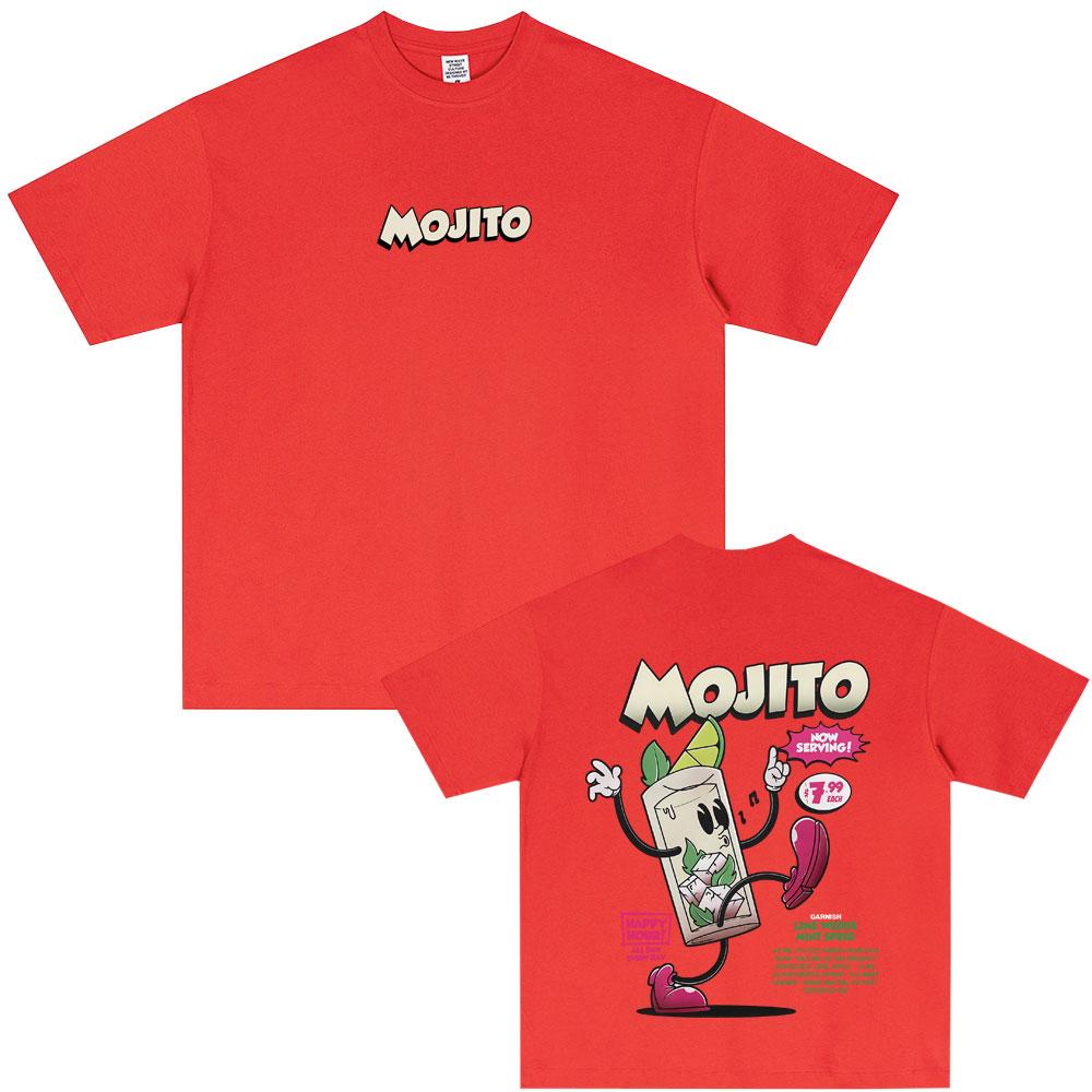

Mojito Cocktail Funny Meme T Shirts Unisex Women Cartoon Humor Harajuku Tshirts Unisexs Casual Cotton Vintage Short Sleeve Tshirt S
