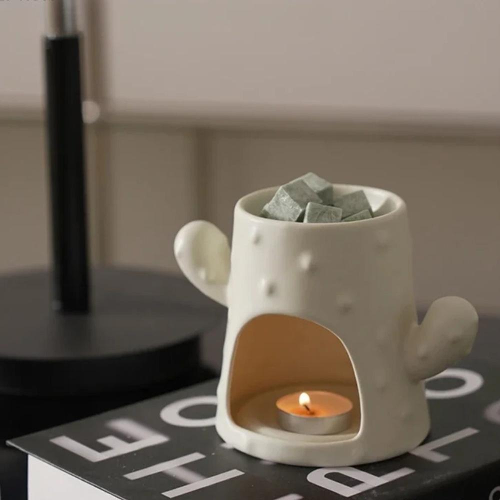 Cactus Ceramic Aromatherapy Stove Essential Oil Heating Furnace Wax Melting Furnace Incense Ornaments Household Incense Burners