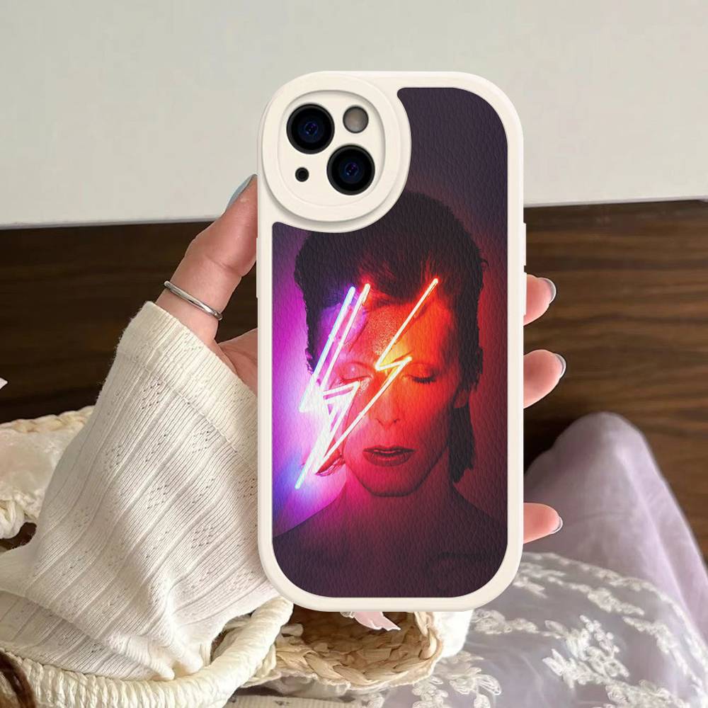 D-David-Singer B-Bowies Phone Case For iPhone 16 15 14 13 12 11 Pro Max Plus Leather Shockproof Cover iPhone 16 plus