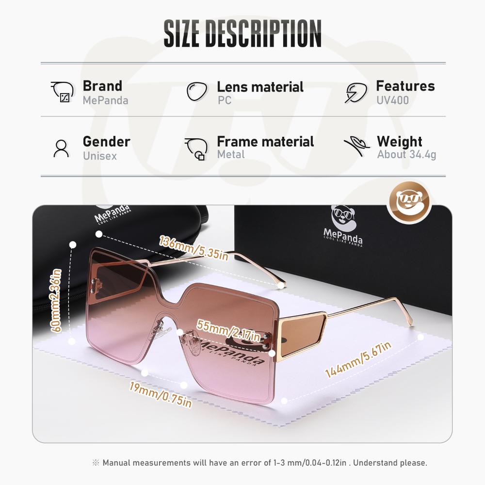 MePanda Unisex one-piece anti-ultraviolet personalized trend sunglasses, UV400.