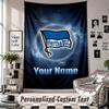 Wall Hanging Tapestry With Custom Name & Text, hertha bsc Decorative Tapestry For Bedroom