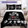 3pcs Custom Name Cartoon Linkin Park Bedding Set Duvet Cover Closure Includes 1 Duvet Cover & 2 Pillowcases for All Seasons Bedroom Decor