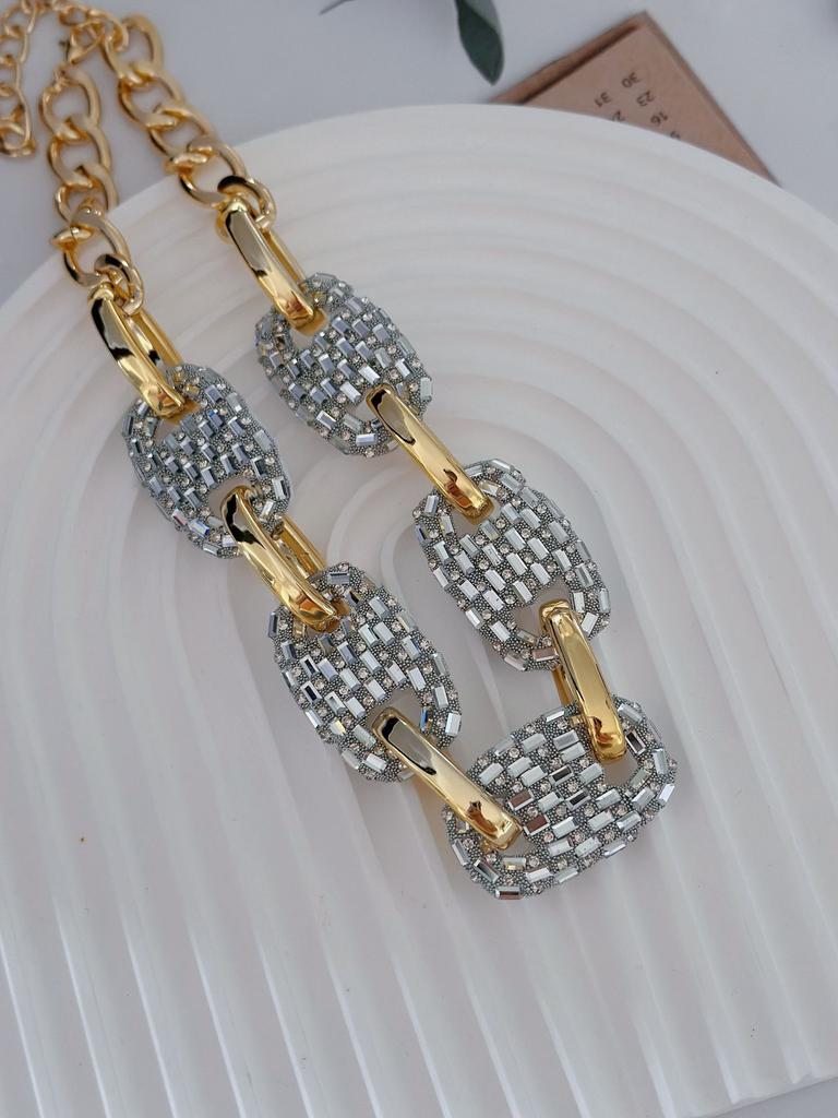 Vintage Premium Exaggerated Diamond-Set Splicing Pig Nose Necklace Gorgeous Party Gift