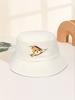 Cute Cartoon Korean-Style Bucket Hat for Spring Summer Casual Outdoor Hiking Women Men Fashionable Breathable Sunshade Cap