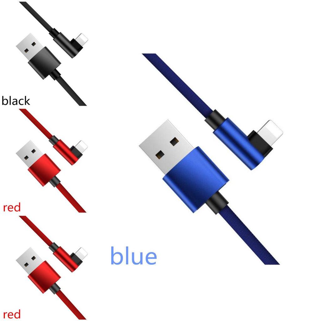 Charging Right Line Angle 90 Degree For Iphone Charger Shape Cable Braided