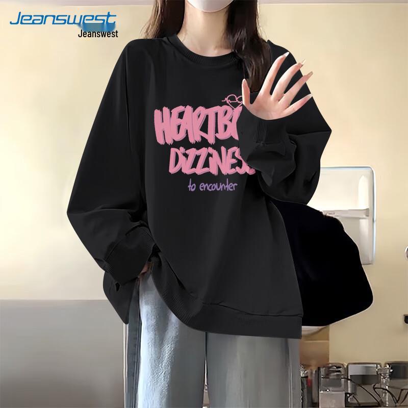 

JEANSWEST Women s Oversized Crew Neck Sweatshirt S