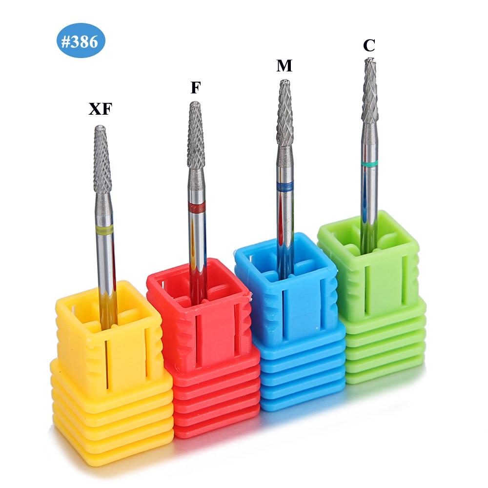 1PCS Tungsten Carbide Cone Nail Drill Bit 3/32" Rotary Burr Bits For Manicure Electric Drill Accessories Nail Milling Tool