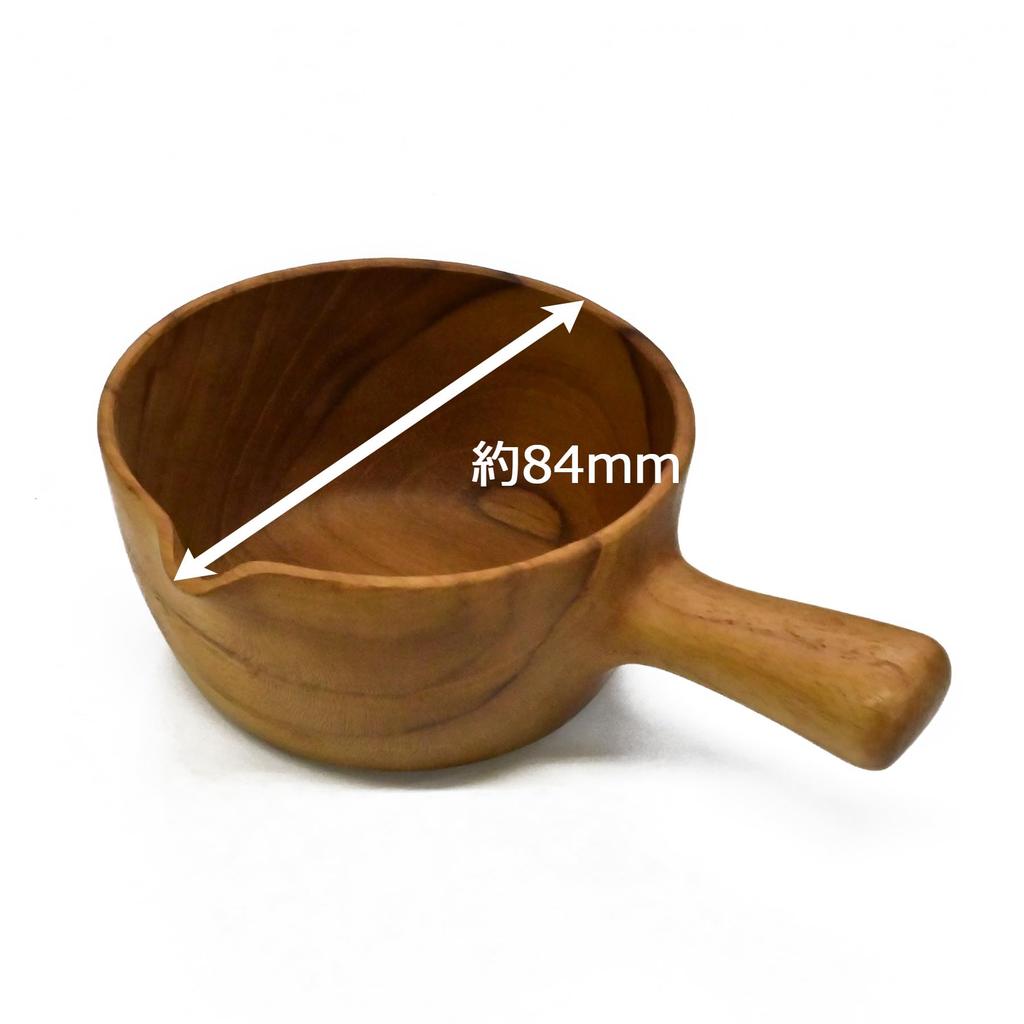 Chabatree CU-394 Wooden Milk Cup, Sauce Cup, 8cm, Coffee/Tea, Milk Pitcher, Syrup Container