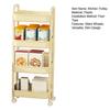 Kitchen Trolley Food-Grade Plastic 2/3/4-Tier Storage Cart with Silent Wheels Slim Design Snacks Apartment Storage Trolley