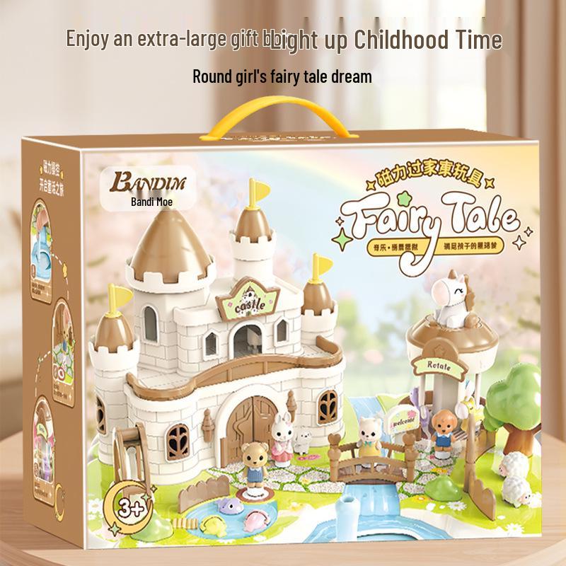 Magnetic Pet Castle Role-Play Toy for Kids 3-6 - Perfect Children's Day Gift