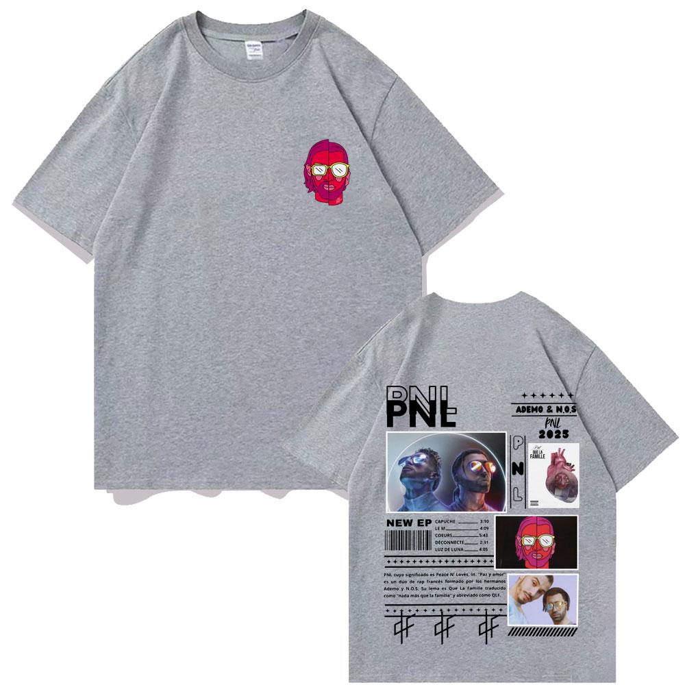 French Rap Band PNL Album Le Monde Chico 2025 Graphic T Shirt Unisex Women Hip Hop Fashion Short Sleeve Oversized Tshirt Streetwear