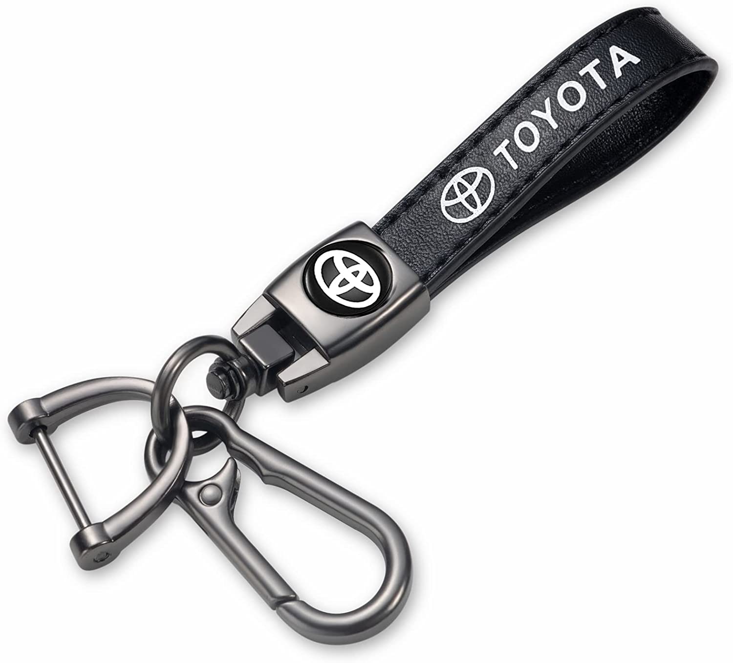 

3D Metal/Leather Car Styling Keychain For Toyota Chr rav4 Yaris prius avensis Corolla Camry Key Chain Key Rings Auto Accessories