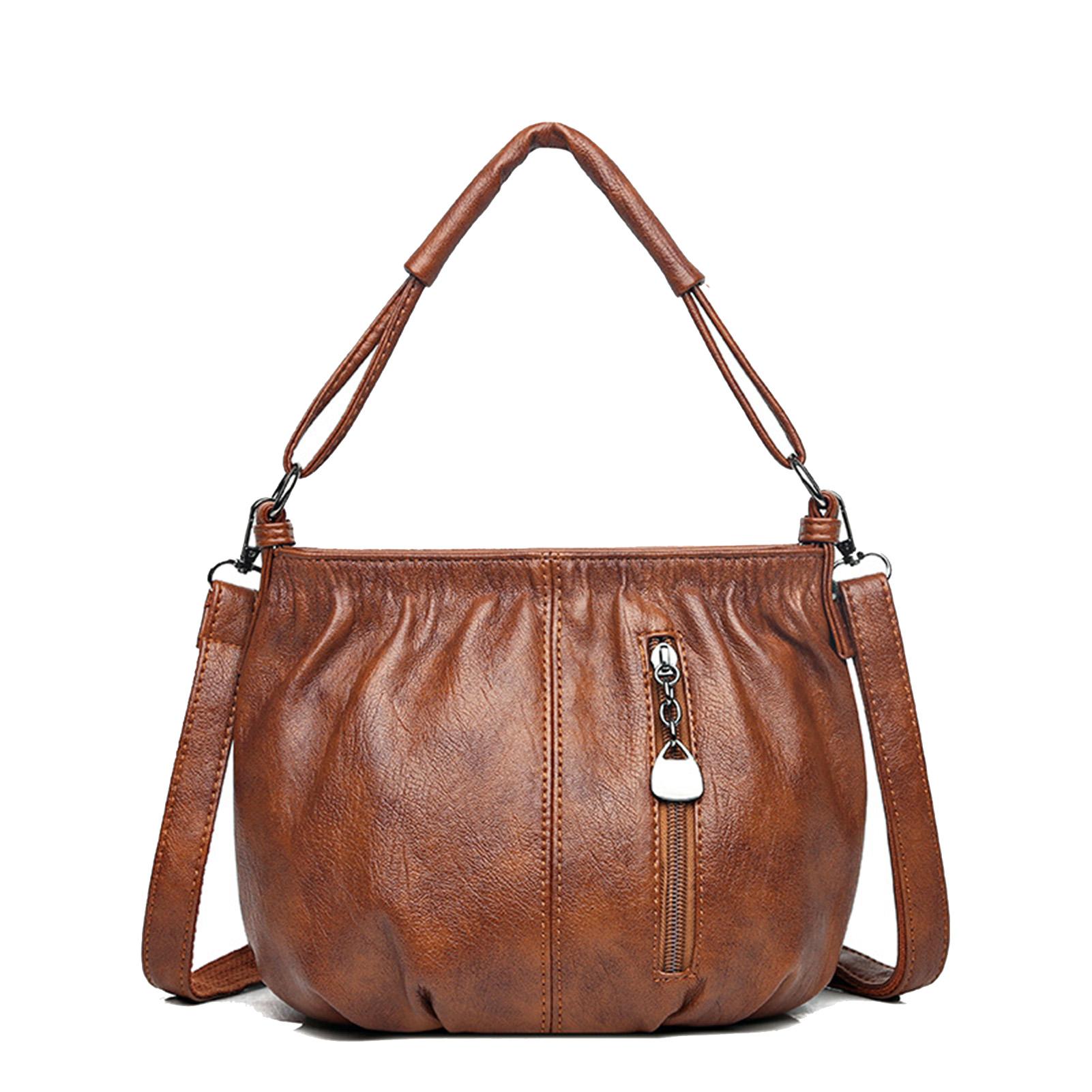 

Women s Simple Shoulder Handbags Versatile Crossbody Bag with Portable Top Handle for Casual and Work Use светло-коричневого