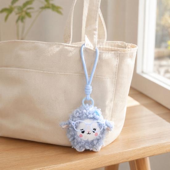 Keychain Doll, Mini Size Portable Soft Velvet Pendant, Sheep Doll Design Bag Pendant for Keys Backpacks Accessories