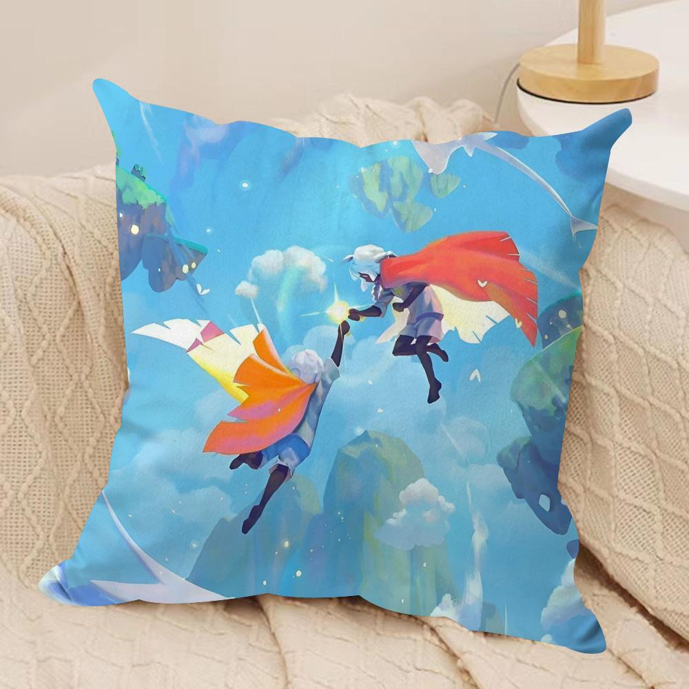Games Sky ChilDRen of the Light Cushion Cover Pillowcase Ultra Soft Skin Friendly Fabric Cloud Like Comfort Concealed Zipper
