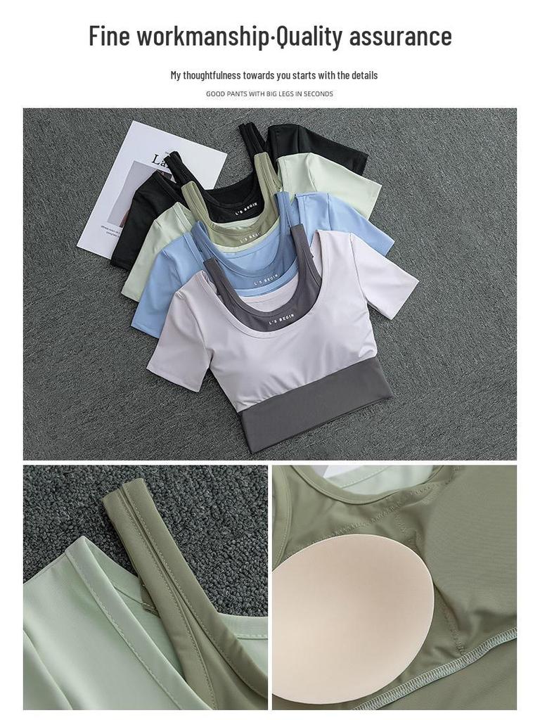 2025 Women's Quick-Dry Sportswear Set: Summer Gym & Yoga Suit with Casual Green Pants