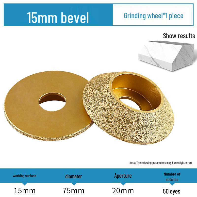 Stone Edge Grinding Wheel for French Edge Granite & Marble Tile - Trimming, Rounding, and Grooving with Angle Grinder