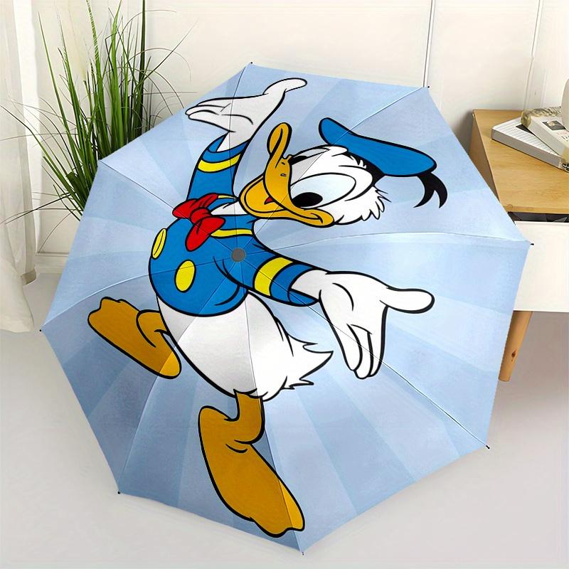 

Donald Duck, Cartoon Character Themed Automatic opening and closing folding umbrella, 8-rib windproof, compact travel design, suitable for a