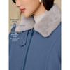 Inman Women's Contrast Collar Puffer Bomber Jacket