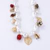 Baroque Simple and Fashionable Imitation Pearl Love Geometry Pendant Daily Wear Women's Leisure Necklace