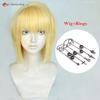 Anime Kurapikaa Kurtaa Cosplay Wig Short Golden And Earrings Rings Pops Heat Resistant Synthetic Hair Kurapikaa Wigs + Wig Cap