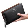 Men's Wallet Business Large Capacity Clutch Bag Genuine Leather Clutch Wallet Double Zipper Handbag Long Men Wallet