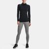 Under Armour Logo High Neck Sports Printed Long Sleeve Raglan T-Shirt Women Tops Black 1368702-001