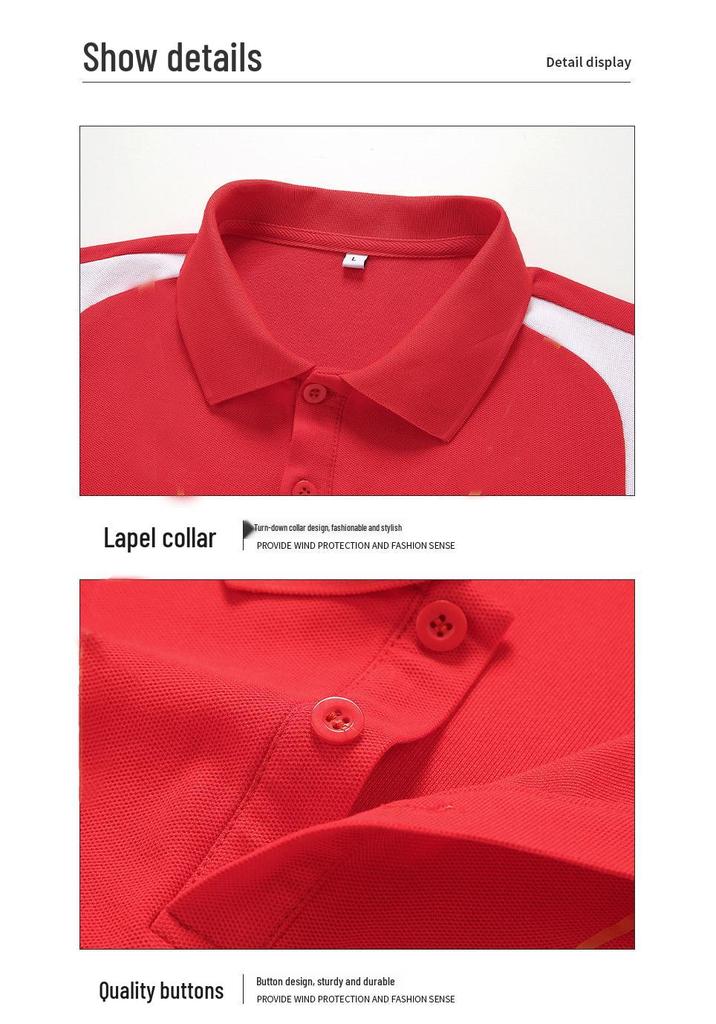 Chinese Martial Arts Coach Polo & Lapel Sports Suit - Summer Referee Two-Piece Set