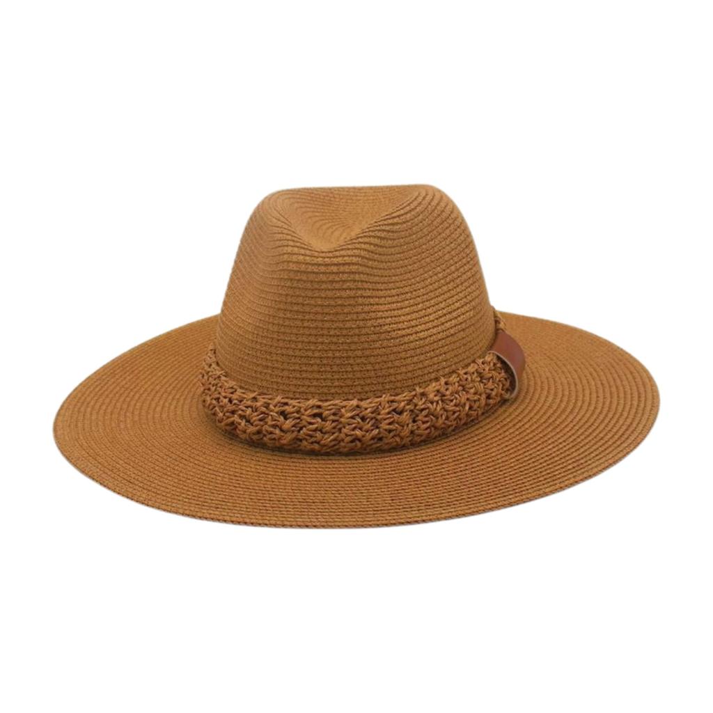 French Straw Simple Holiday Beach Straw Hat High-End Women'S Straw Hat Summer Niche Sun Hat
