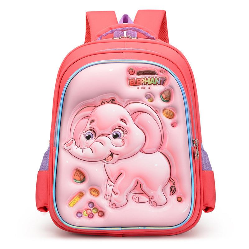 

Cute Cartoon Animal Kids Backpack Oxford Cloth Anti-spinal Lightweight School Bag Elephant