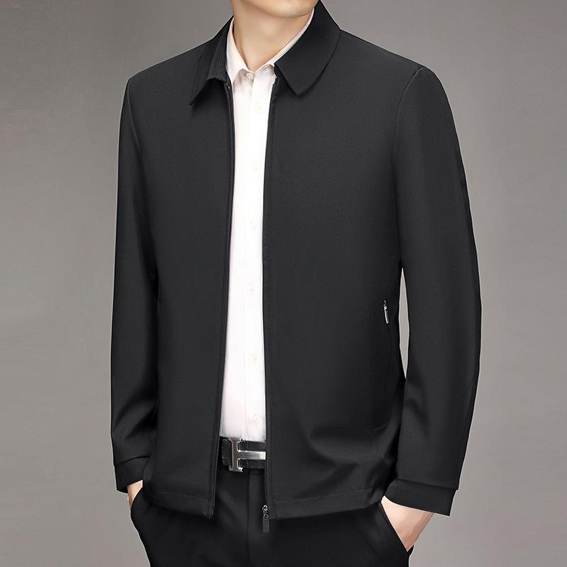 Men's 2026 Spring Short Lapel Jacket - Dad Style Business Casual Shirt