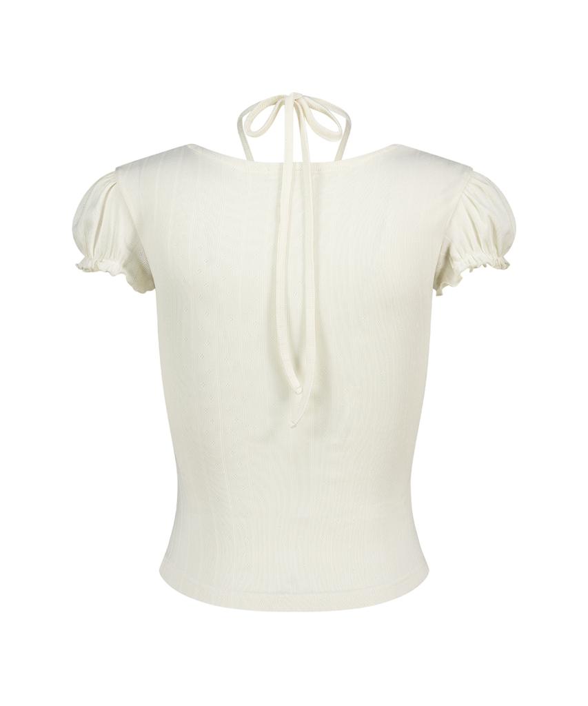 ILLIGO Shirred Halter Top Ivory
