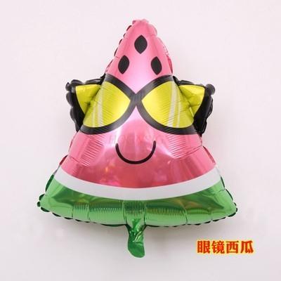 Glasses Sun Shaped Balloons Party Decorations Pography Props Watermelon Pineapple Summer Themed Aluminum Film Balloons
