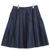 MIUMIU 2010 MG1781 Navy Logo Embroidered Pleated Chino Skirt Skirt 40 NavyUsed