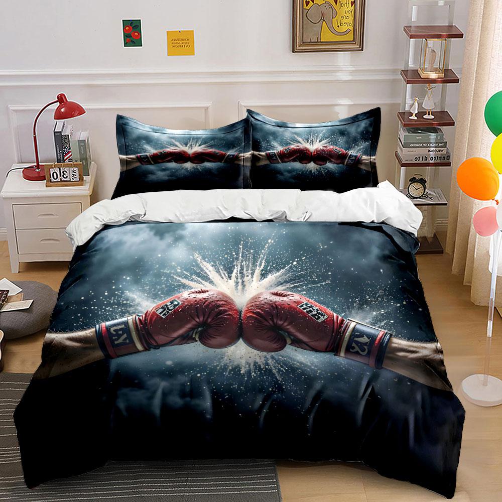 Boxing Gloves Clash Design Bedding Duvet Cover Set (1*Duvet Cover 2*Pillowcases, without duvet insert)