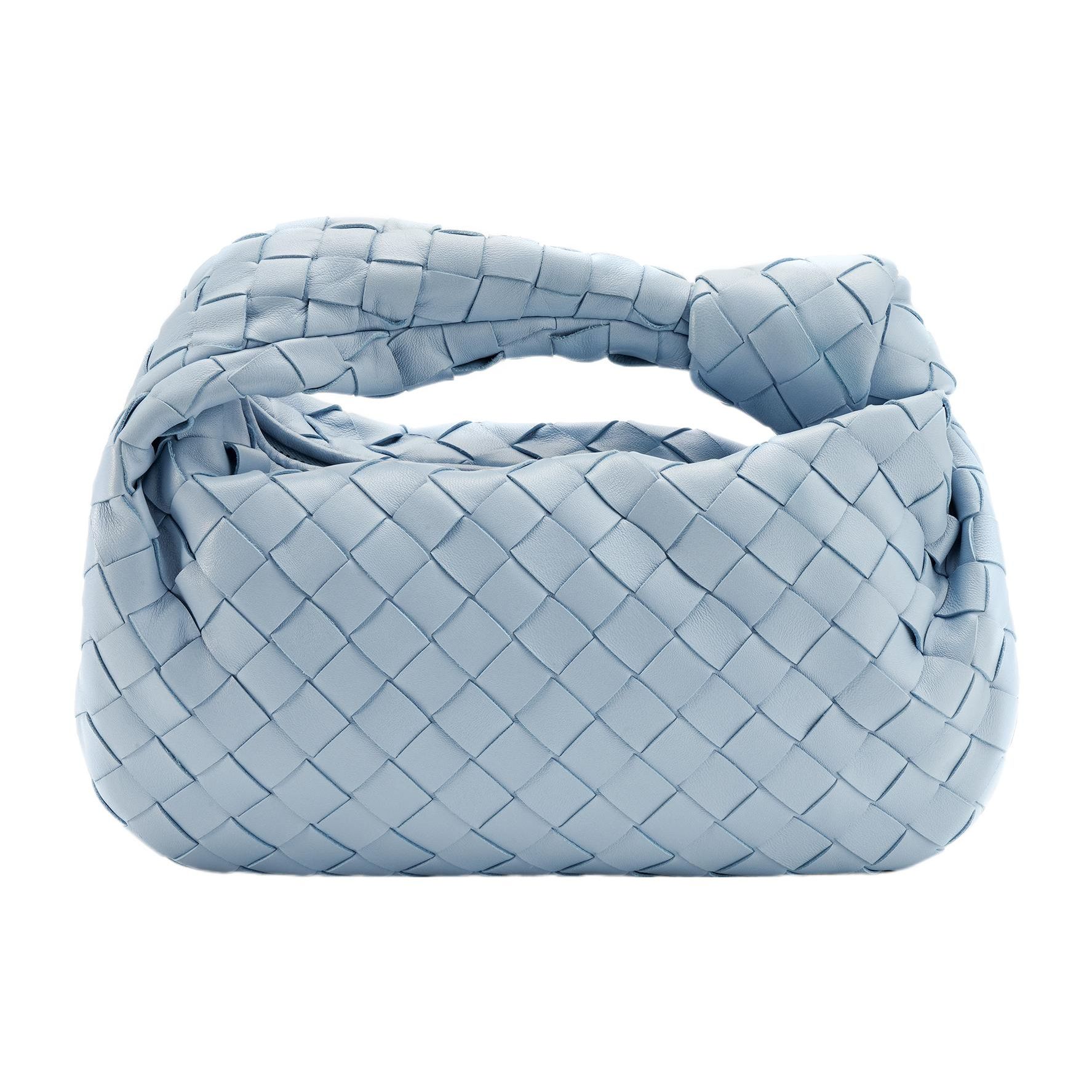 

Bottega Veneta Jodie Mini Leather Handbag Women Handbags Glacier-Blue 609409-VCPP5-1722 Basic Set (Bag+Dust Bag)